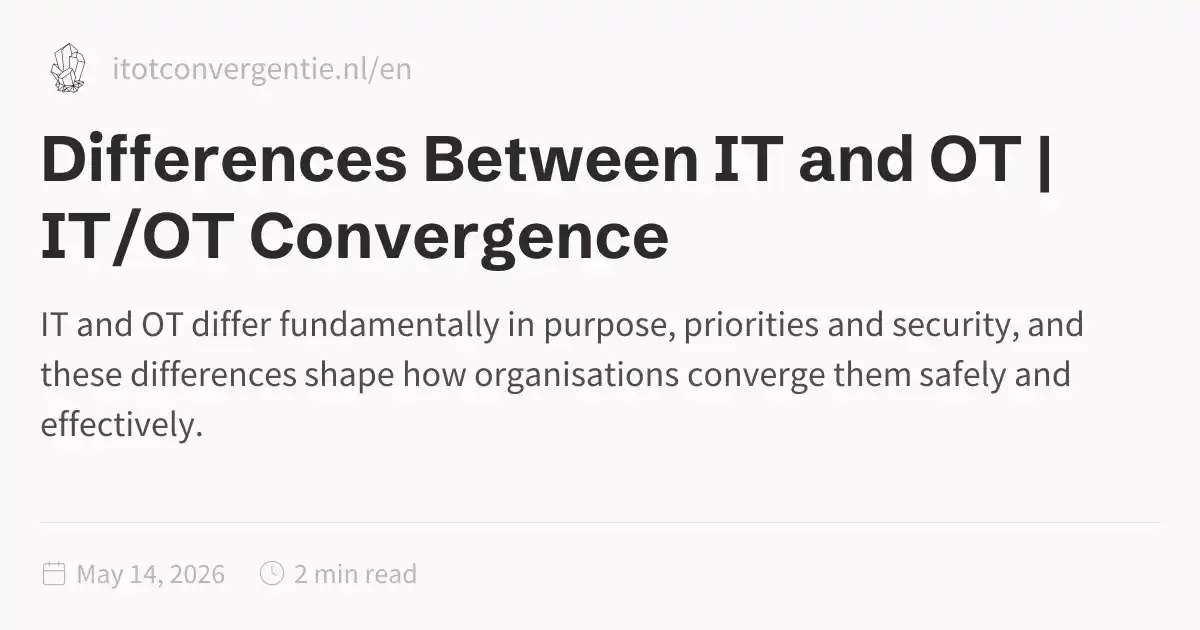 Differences Between IT and OT | IT/OT Convergence